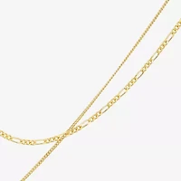 Made in Italy Womens 14K Gold Cross 17 Inch Pendant Necklace
