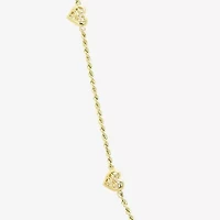 Womens 14K Gold Heart 18 Inch Pendant Necklace