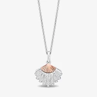 Enchanted Disney Fine Jewelry Womens 1/8 CT. T.W. White Cultured Freshwater Pearl 10K Rose Gold Sterling Silver Ariel Princess The Little Mermaid 2-pc. Jewelry Set