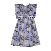Bonnie Jean Little Girls Sleeveless Flutter Sleeve Fit + Flare Dress