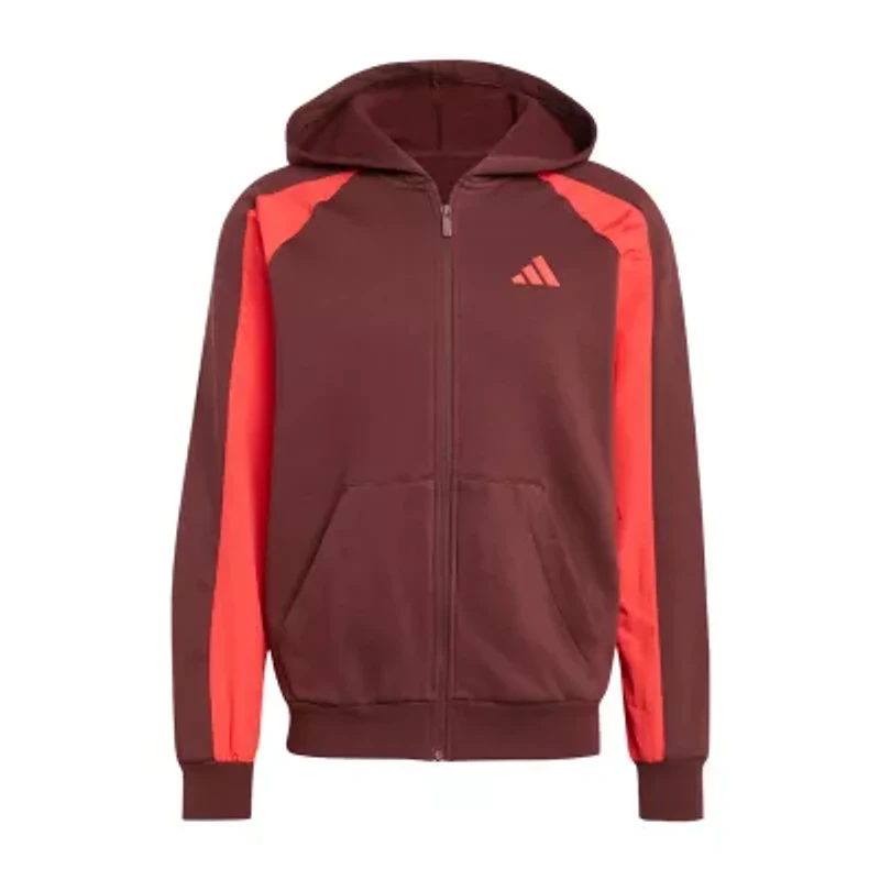 adidas French Terry Mens Fleece Midweight Big and Tall Jacket