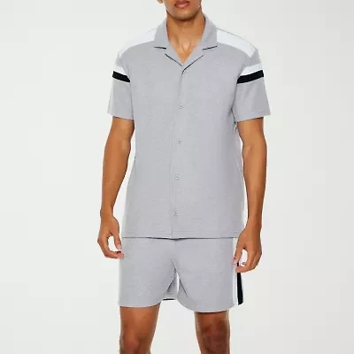 Forever 21 Mens Short Sleeve Striped Button-Down Shirt