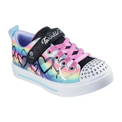 Skechers Twinkle Sparks Ombre Love Little Girls Sneakers