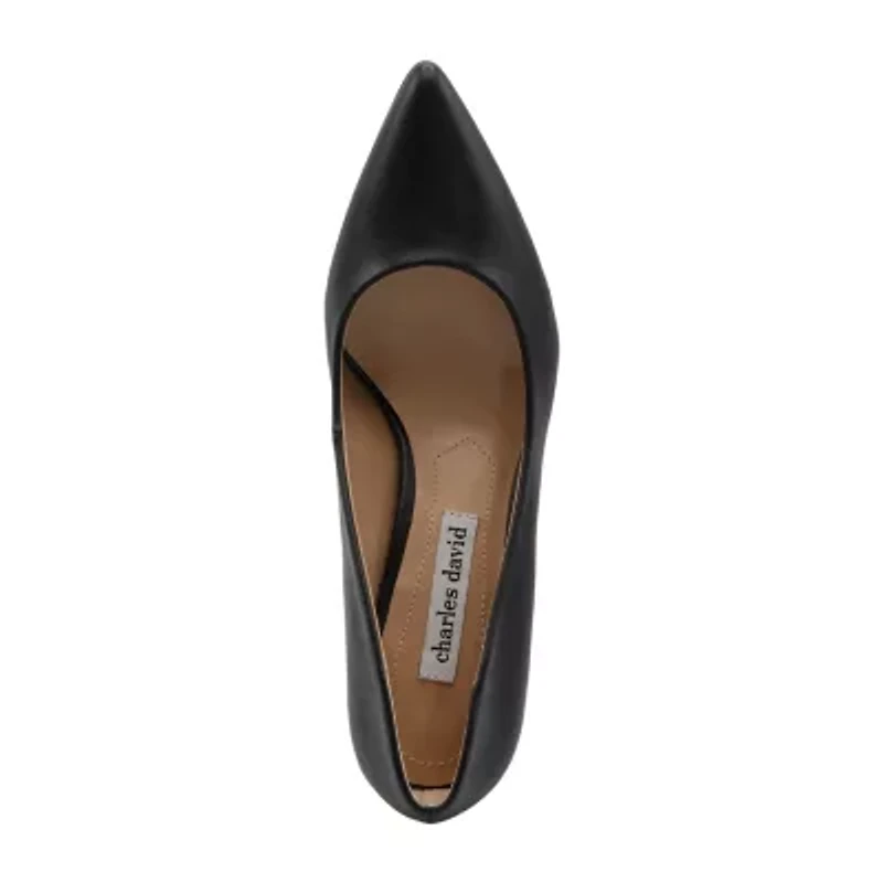 Charles David Ayra Womens Pointed Closed Toe Block Heel Pumps