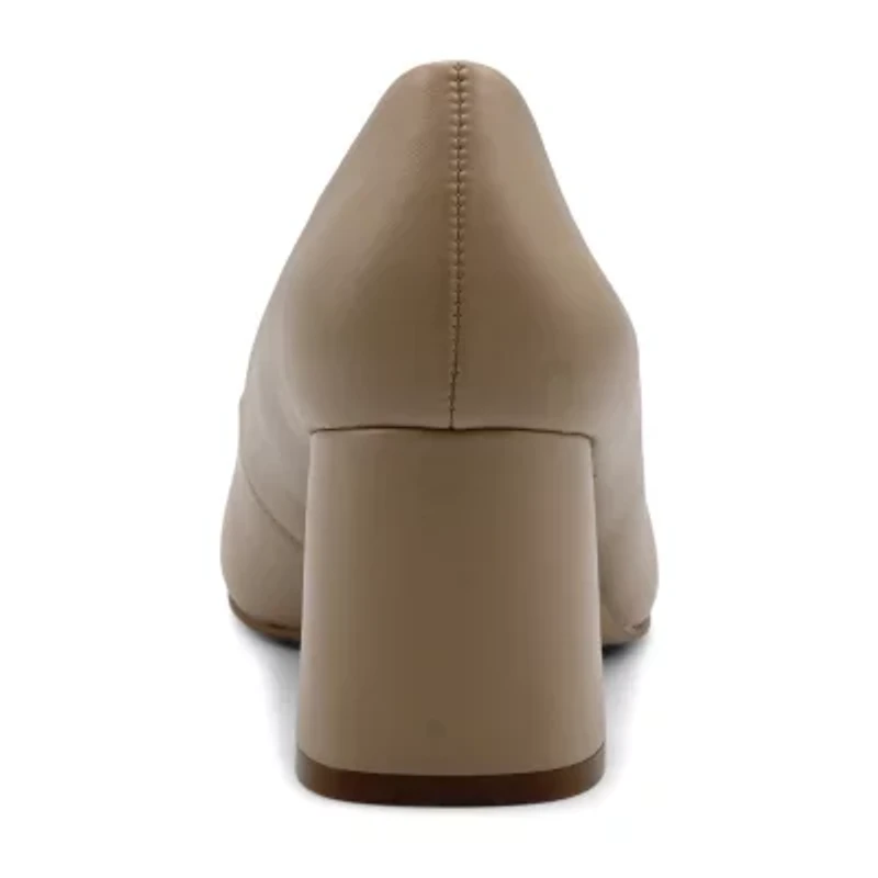 Charles David Ayra Womens Pointed Closed Toe Block Heel Pumps