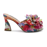 Charles David Kam Womens Round Peep Toe Spool Heel Pumps