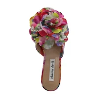Charles David Kam Womens Round Peep Toe Spool Heel Pumps