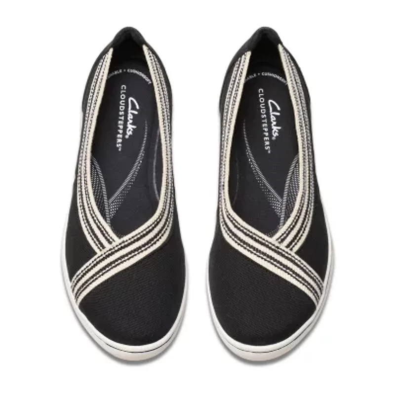 Clarks Cloudsteppers Breezesky Air Womens Round Slip-On Shoe