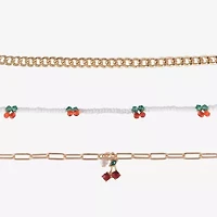 Arizona Womens Cherries 3-pc. Necklace Set