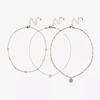 Arizona Gold Tone Daisy Boys Flower 3-pc. Necklace Set