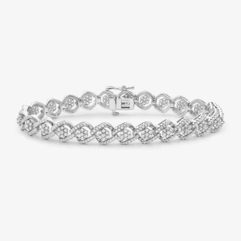 Limited Quantities! Womens 3 CT. T.W. Natural White Diamond 10K White Gold Tennis Bracelet