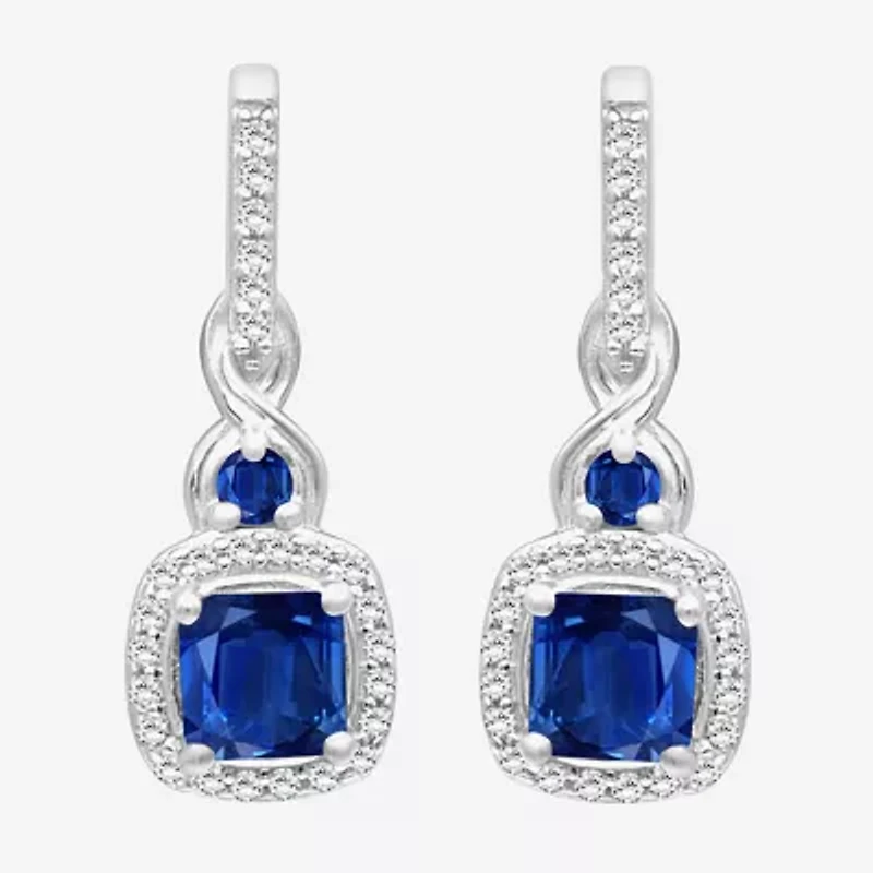Womens Gemstone & 1/ CT. T.W. Natural Diamond 10K Gold Drop Earrings