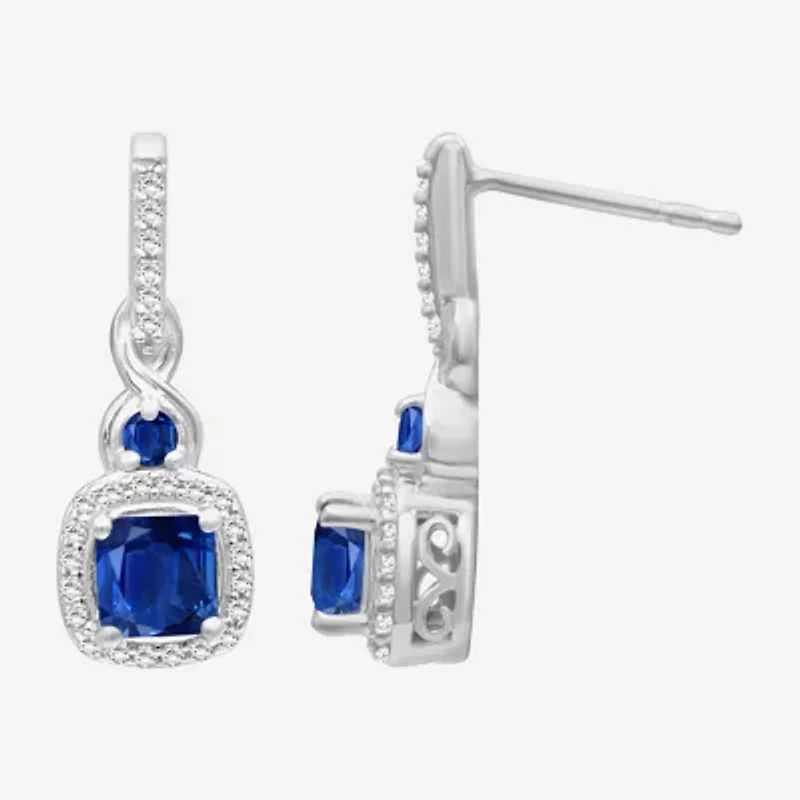 Womens Gemstone & 1/ CT. T.W. Natural Diamond 10K Gold Drop Earrings