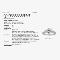 Love Lives Forever (F / Vs2) Womens 2 1/2 CT. T.W. Lab Grown White Diamond 10K Gold Round Side Stone Eternity Engagement Ring