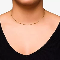 Womens 10K Gold 16 Inch Fashion Chain Necklace