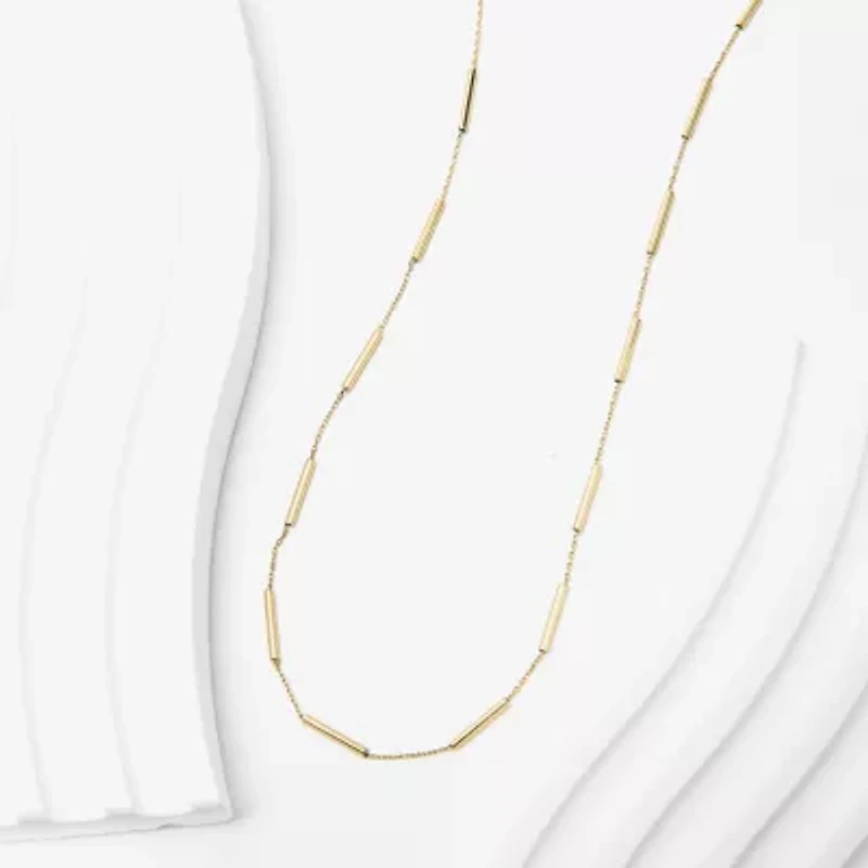 Womens 10K Gold 16 Inch Fashion Chain Necklace