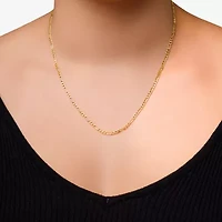 Made in Italy Unisex Adult 10K Gold 20 Inch Figaro Chain Necklace
