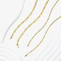 Made in Italy Unisex Adult 10K Gold 20 Inch Figaro Chain Necklace