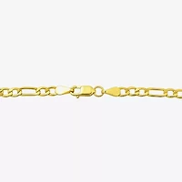 Made in Italy Unisex Adult 10K Gold 9 Inch Semisolid Figaro Chain Bracelet