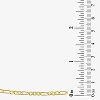 Made in Italy Unisex Adult 10K Gold 9 Inch Semisolid Figaro Chain Bracelet