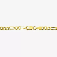 Made in Italy Unisex Adult 10K Gold 7.5 Inch Semisolid Figaro Chain Bracelet