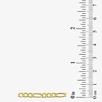 Made in Italy Unisex Adult 10K Gold 7.5 Inch Semisolid Figaro Chain Bracelet