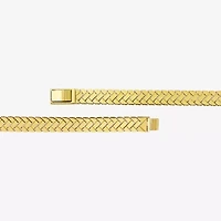 Womens 10K Gold Solid 7.5 Inch Link Bracelet