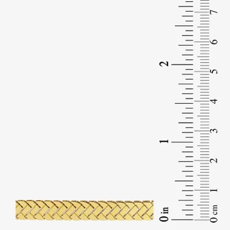 Womens 10K Gold Solid 7.5 Inch Link Bracelet