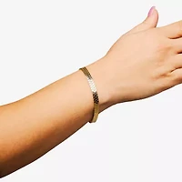 Womens 10K Gold Solid 7.5 Inch Link Bracelet
