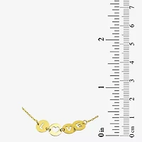"Love" Womens 10K Gold Heart Charm Bracelet