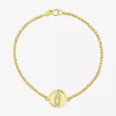 Our Lady Of Guadalupe Womens 14K Gold Charm Bracelet