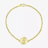 Our Lady Of Guadalupe Womens 14K Gold Charm Bracelet