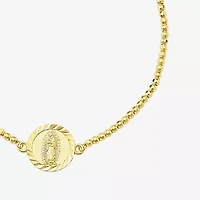 Our Lady Of Guadalupe Womens 14K Gold Charm Bracelet