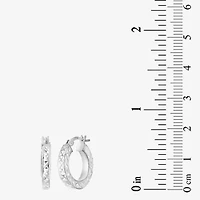 Womens Cubic Zirconia Sterling Silver Round Pair Earring Set