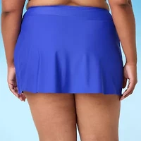Sonnet Shores Womens Comfort Waistband Neon Plus Swim Skirt