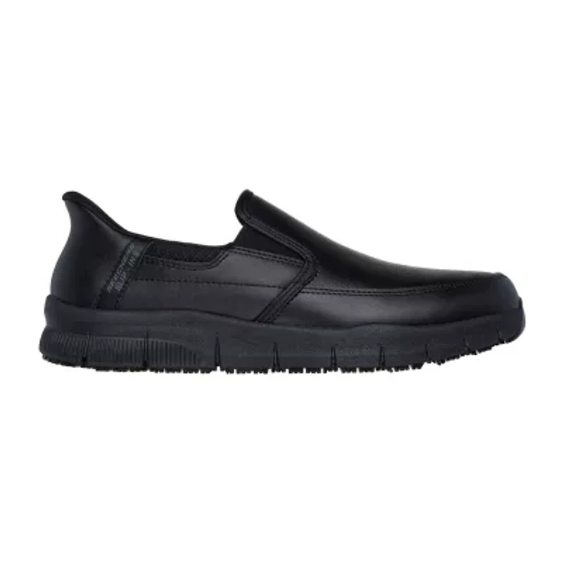 Skechers Nampa Broxtin Mens Moc Closed Toe Work Shoes Wide Width