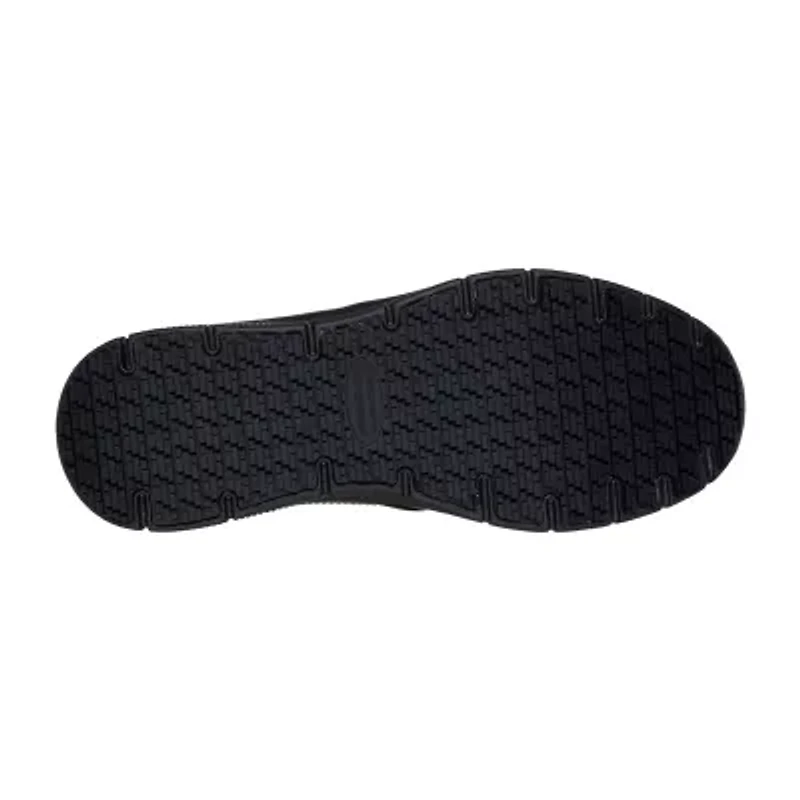 Skechers Nampa Broxtin Mens Moc Closed Toe Work Shoes Wide Width