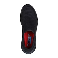 Skechers Hands Free Slip-Ins Squad Chaos Sr Urgran Mens Moc Closed Toe Work Shoes