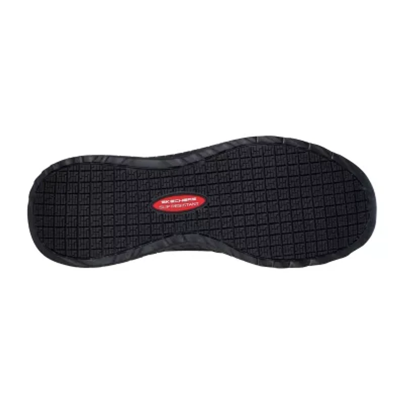 Skechers Hands Free Slip-Ins Squad Chaos Sr Urgran Mens Moc Closed Toe Work Shoes