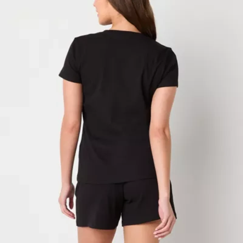 PUMA Womens Crew Neck Short Sleeve Rib T-Shirt