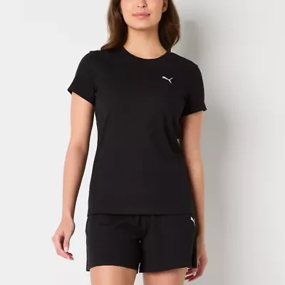 PUMA Womens Crew Neck Short Sleeve Rib T-Shirt