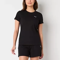 PUMA Womens Crew Neck Short Sleeve Rib T-Shirt