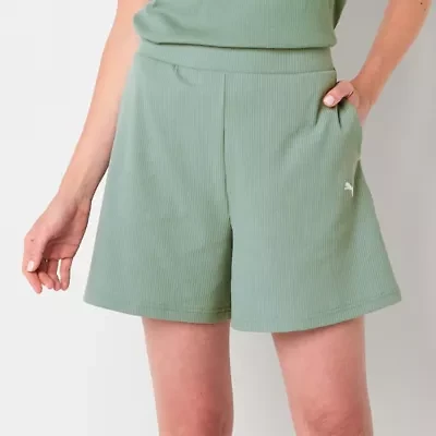 PUMA Womens Rib Pull-On Short