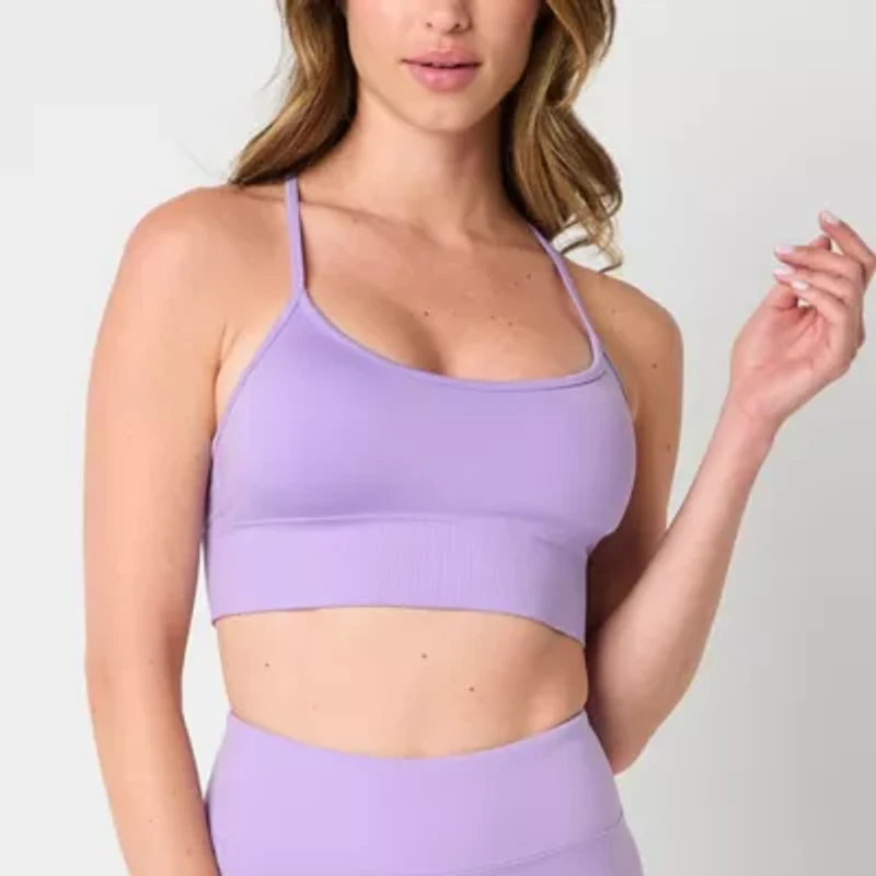 Xersion Light Support Seamless Strappy Back Sports Bra