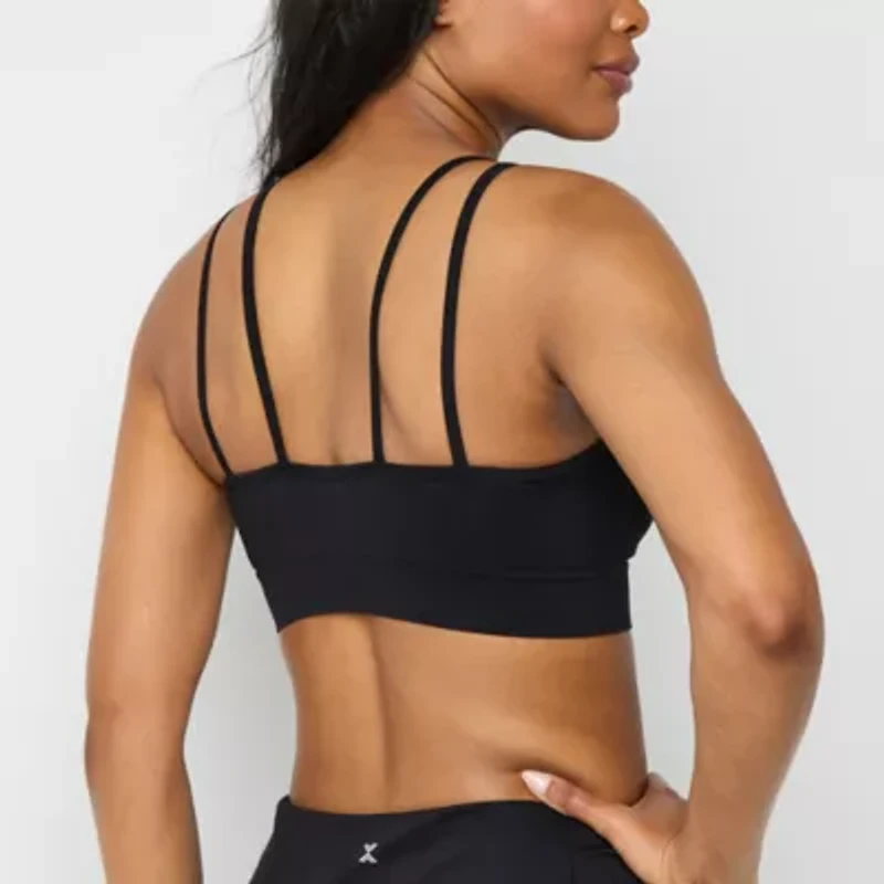 Xersion Light Support Seamless Strappy Back Sports Bra