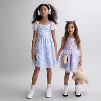 Rare Editions Big Kid Girls Embellished Short Sleeve Fit + Flare Dress