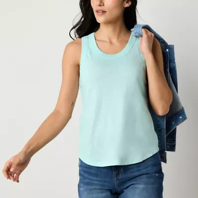 a.n.a Womens Tall U Neck Sleeveless Tank Top