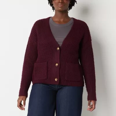 a.n.a Womens V Neck Long Sleeve Button Cardigan
