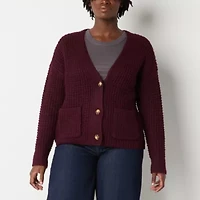 a.n.a Womens V Neck Long Sleeve Button Cardigan