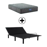 Beautyrest Level One 12.5" Medium Tight Top - Mattress + Adjustable Base